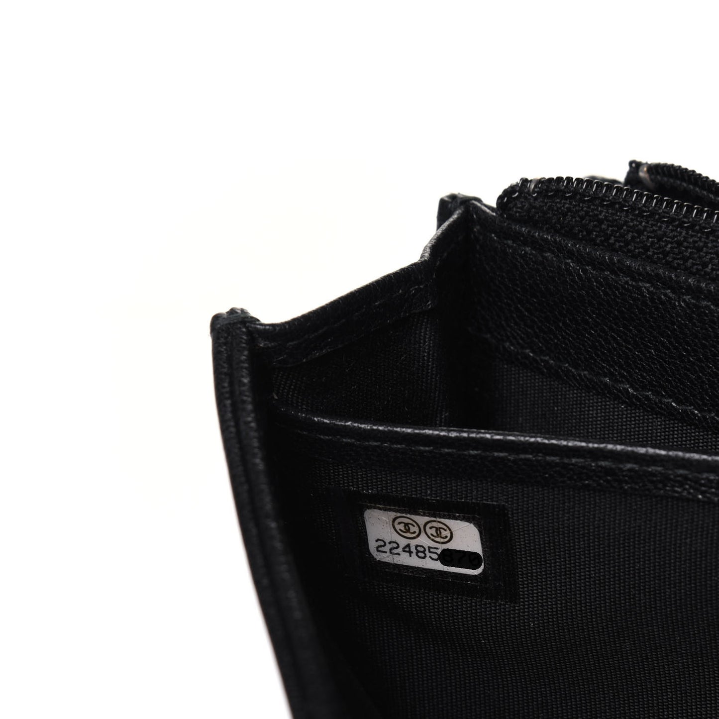 Sheepskin Quilted Mademoiselle Vintage Flap Wallet Black