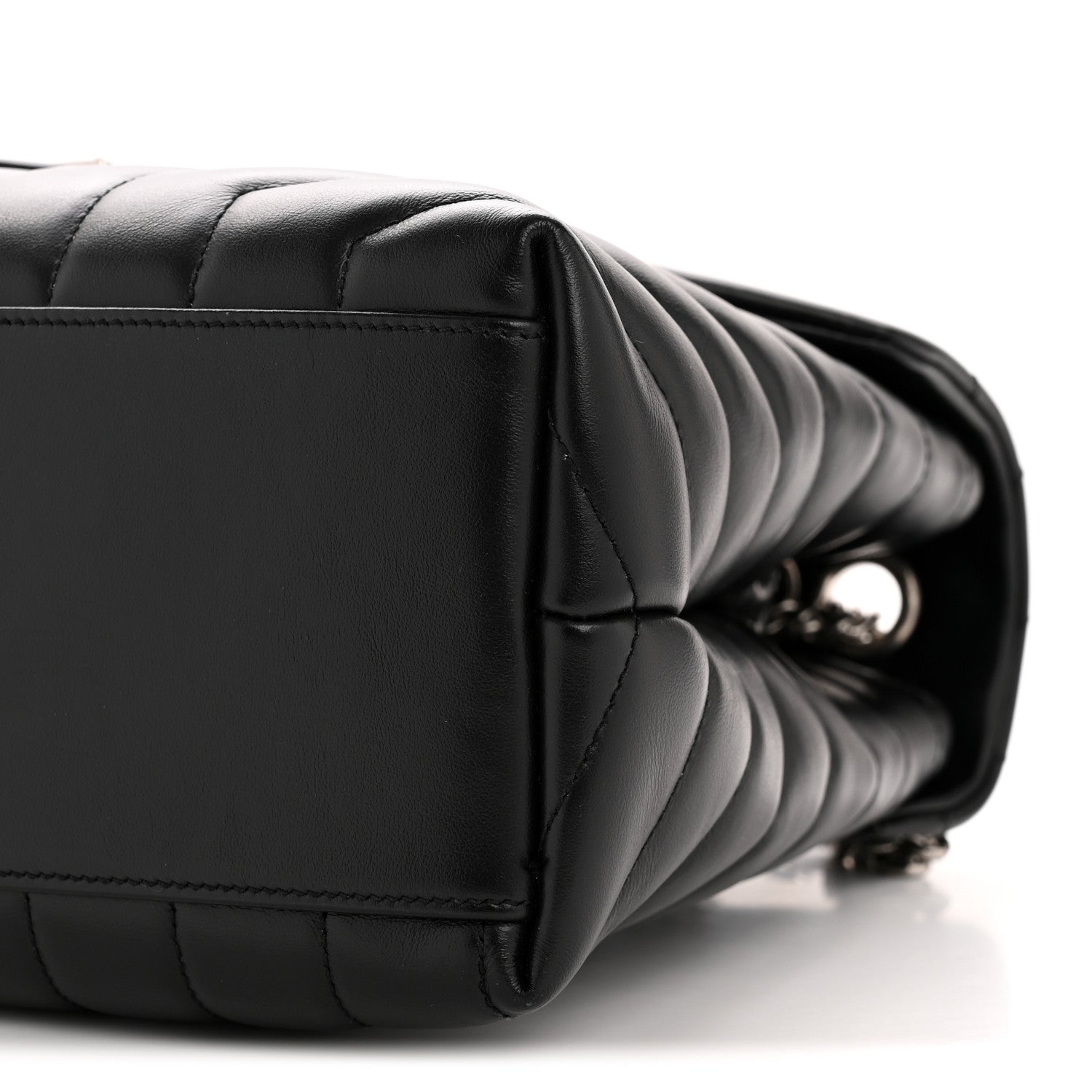 Saint Laurent Calfskin Y Quilted Monogram Medium Loulou Chain Satchel Black 10 of 13
