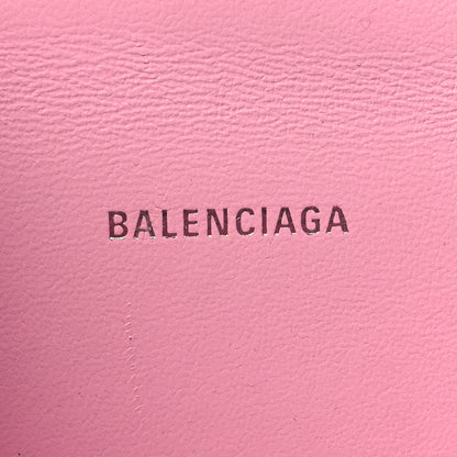 Balenciaga Shiny Box Calfskin Tonal B Hourglass Top Handle Bag XS Candy Pink 6 of 14