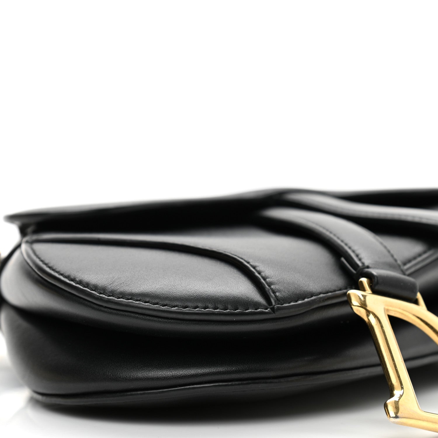 Christian Dior Calfskin Saddle Bag Black 7 of 7