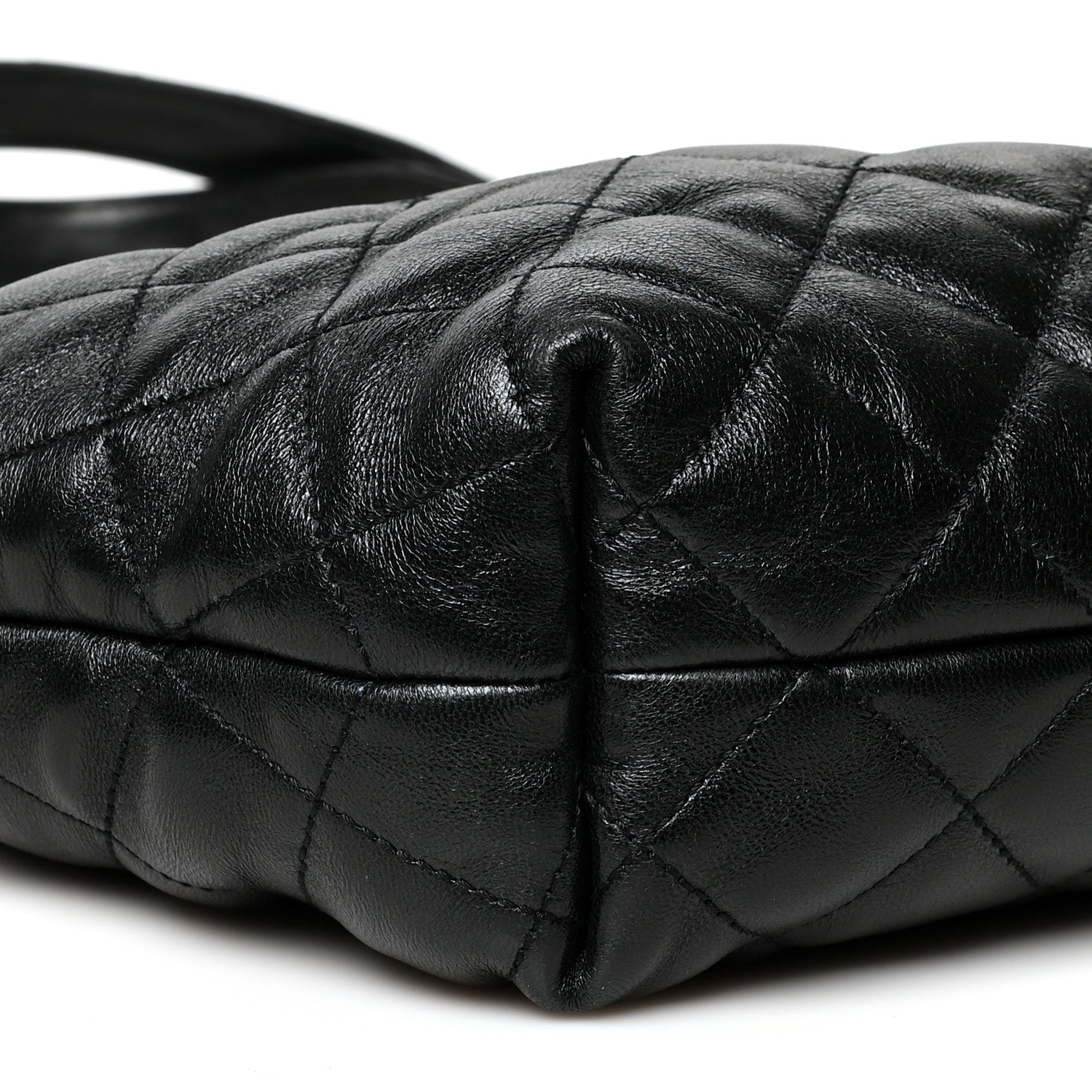 Saint Laurent Lambskin Quilted Maxi Icare Shopping Tote Black 10 of 20
