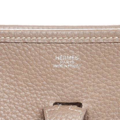 Hermes Taurillon Clemence Evelyne PM Etoupe 8 of 12