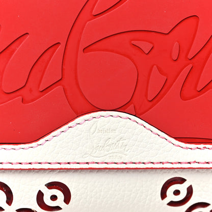Christian Louboutin Calfskin Loubinthesky Mini Perforated Cabarock Spikes Tote White 6 of 10
