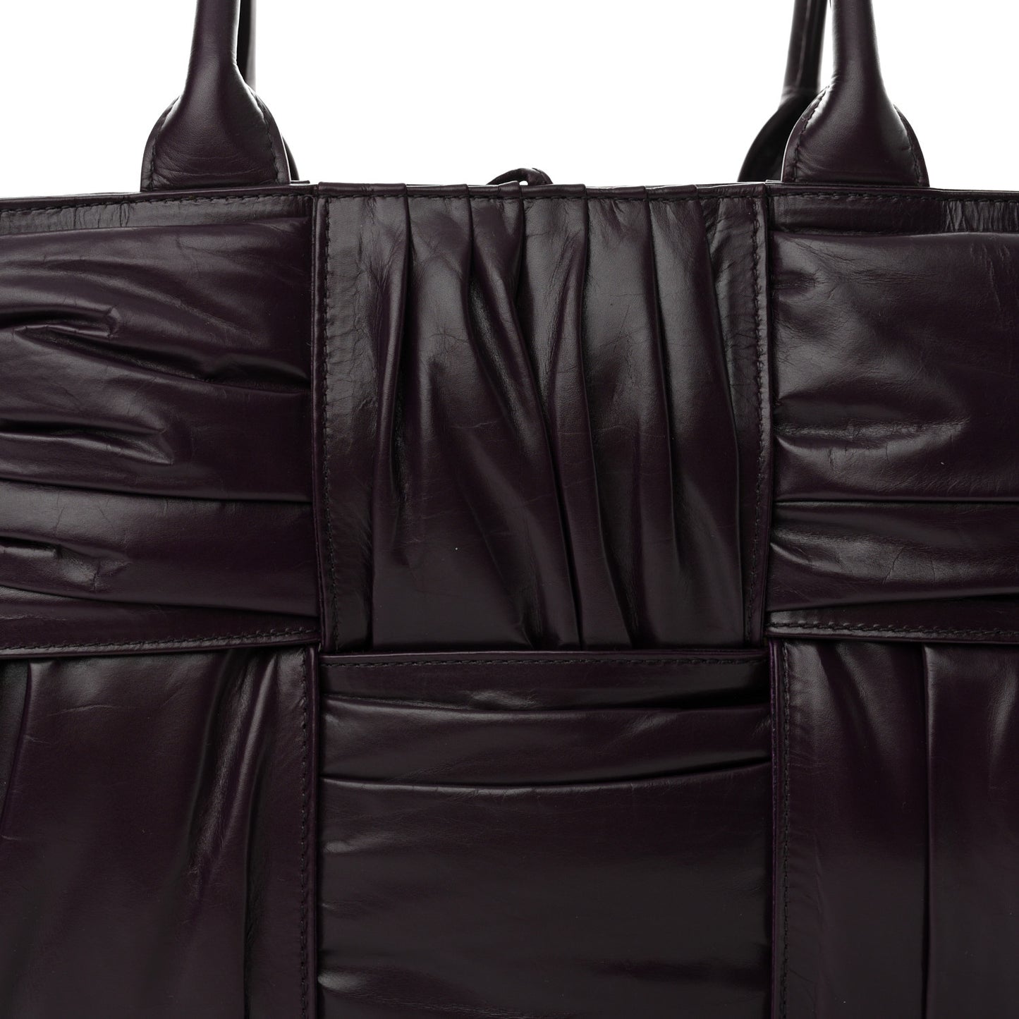 Foulard Intrecciato Pleated Medium Arco Tote Dark Mystic