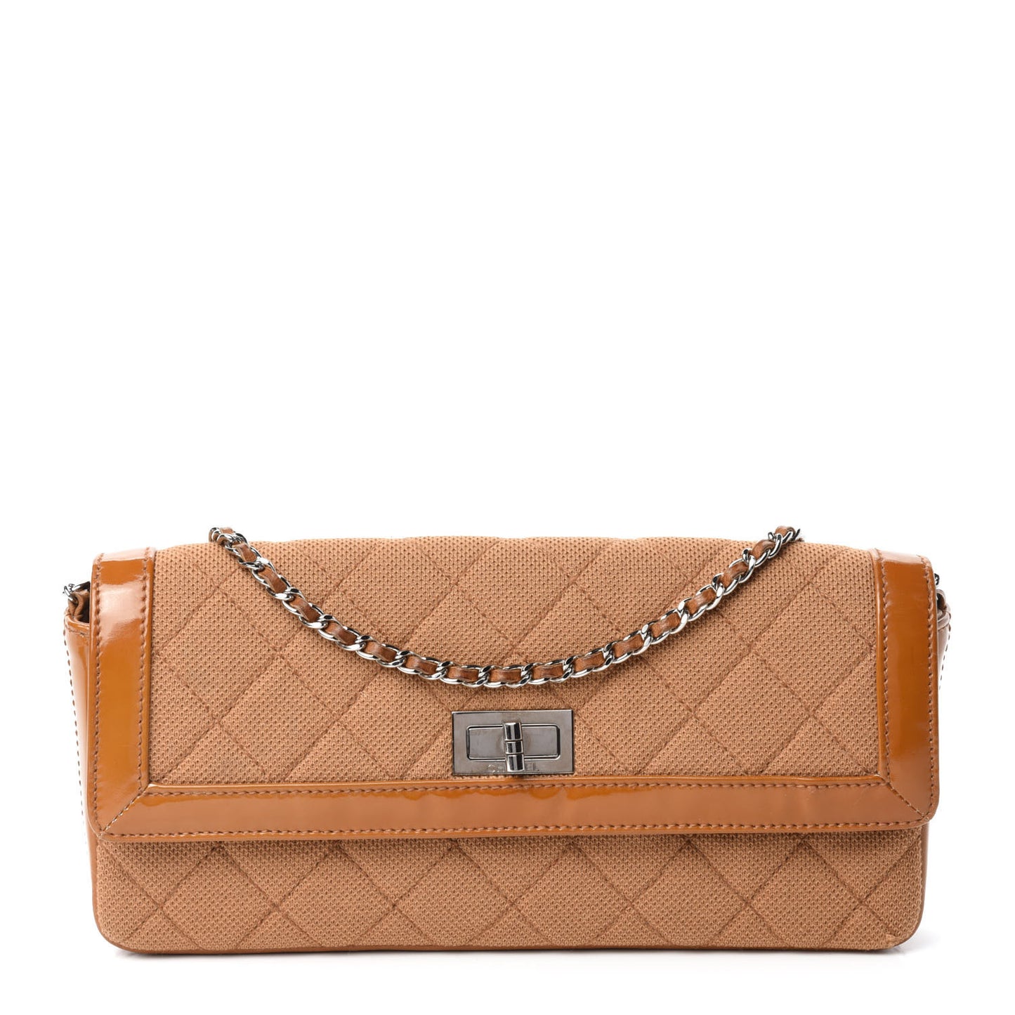Jersey Patent Quilted 2.55 Reissue East West Flap Brown