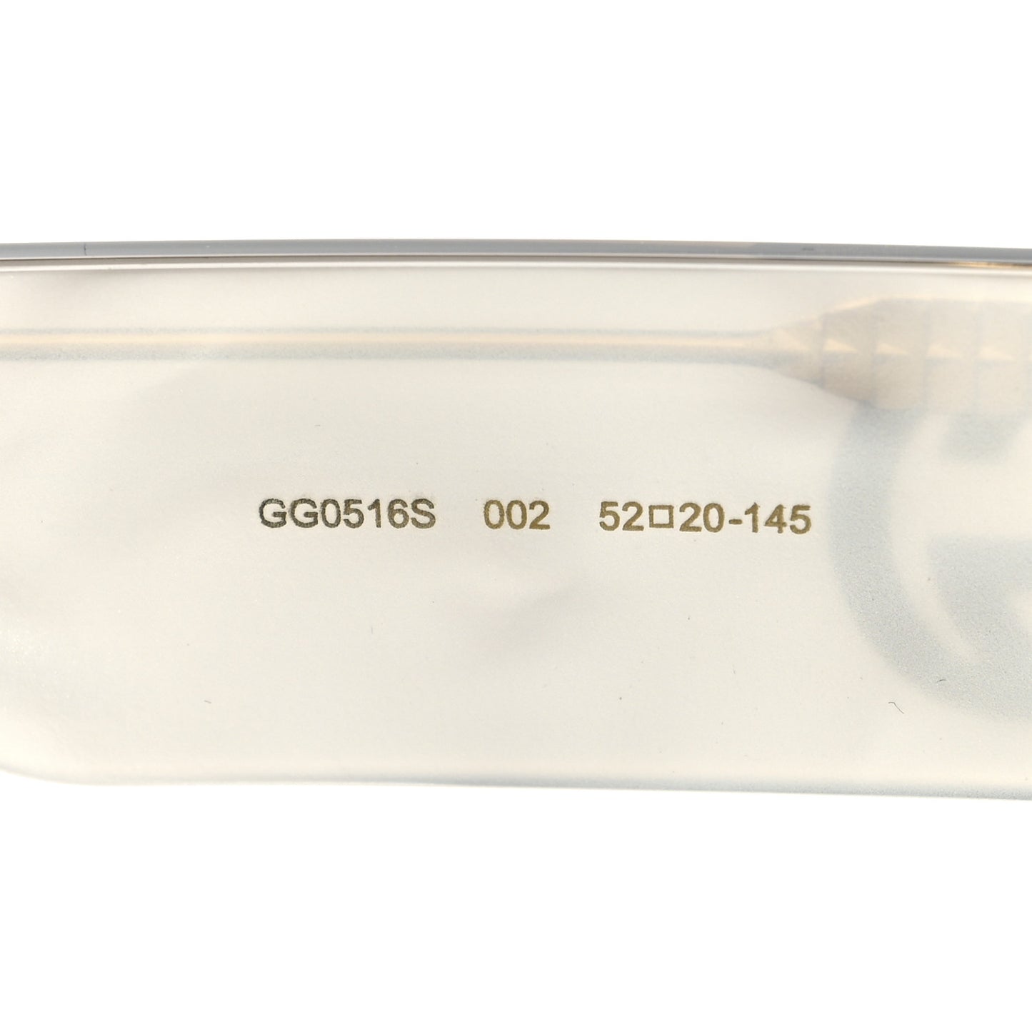 Acetate Rectangular GG0516S Sunglasses Grey Gold