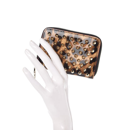 Christian Louboutin Patent Leopard Spiked Panettone Coin Purse 2 of 8