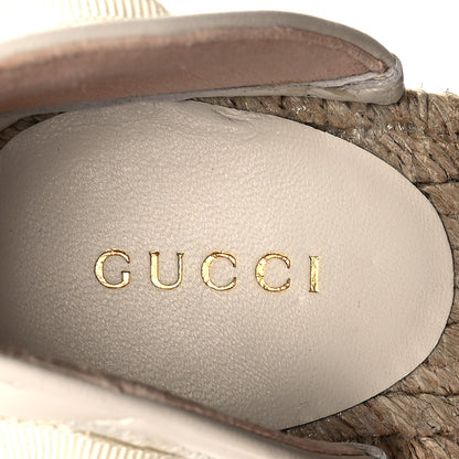 Gucci Nappa Matelasse GG Marmont Ankle Wrap Platform 35/120mm Espadrille Wedges 35 Great White 6 of 8