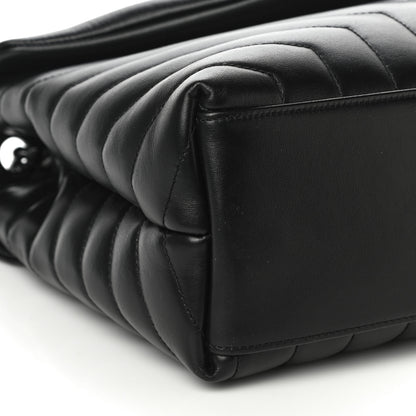 Saint Laurent Calfskin Y Quilted Monogram Medium Loulou Chain Satchel Black 9 of 10