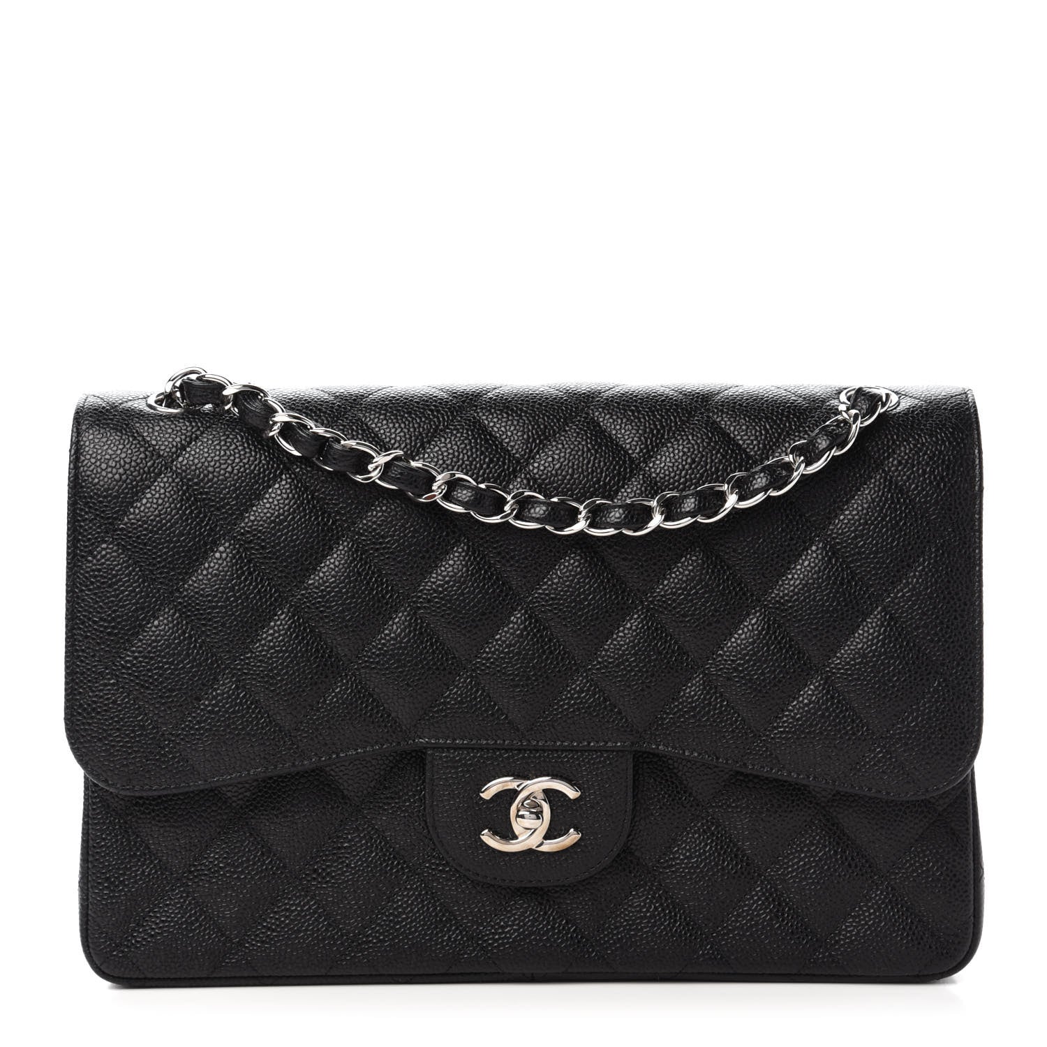 Chanel Caviar Quilted Jumbo Double Flap Black 1 of 11
