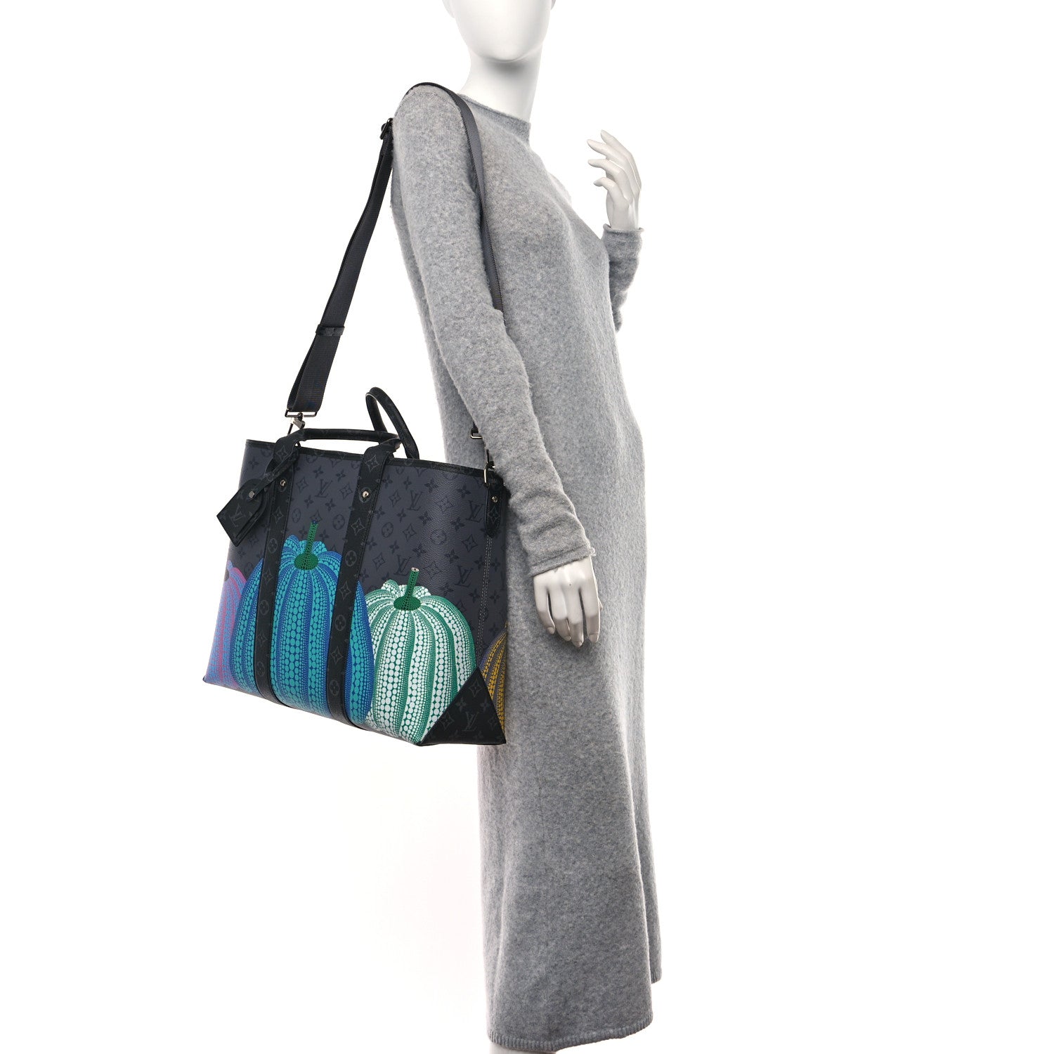 Louis Vuitton LOUIS VUITTON X YK Monogram Eclipse Reverse Pumpkin Weekend Tote Multicolor 2 of 10