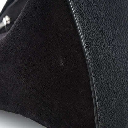 Celine Drummed Calfskin Suede Double Zip Trapeze Black 7 of 10