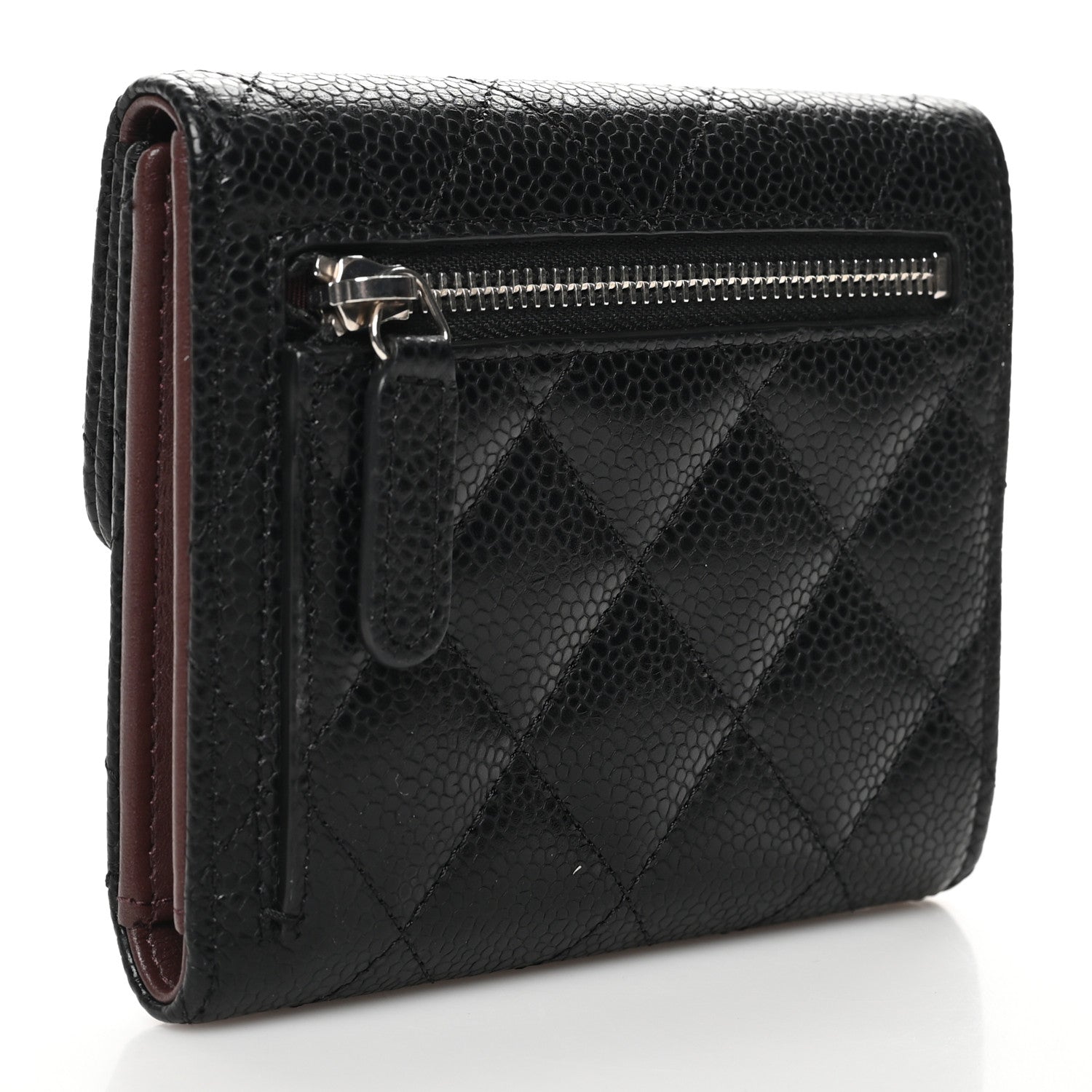 Chanel Caviar Quilted Compact Flap Wallet Black 3 of 12