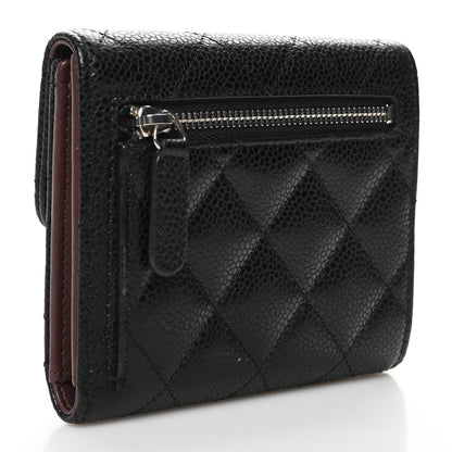 Chanel Caviar Quilted Compact Flap Wallet Black 3 of 12