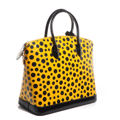Louis Vuitton Vernis Kusama Infinity Dots Lockit MM Yellow 3 of 7