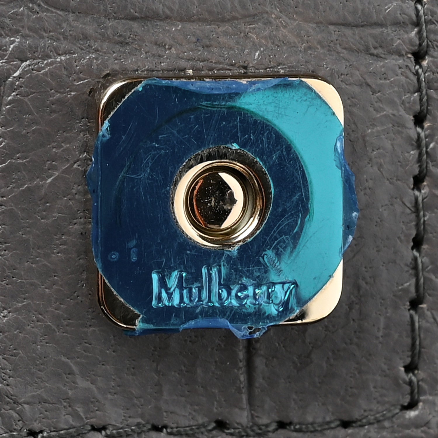 Mulberry Crocodile Embossed Calfskin Small Iris Tote Charcoal 6 of 9