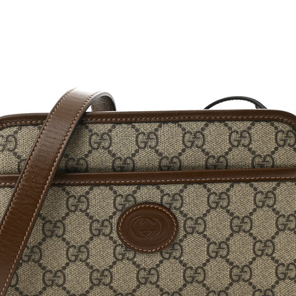 Gucci GG Supreme Monogram Azalea Calfskin Mini Retro Interlocking G Shoulder Bag Beige Ebony Brown Sugar 8 of 11