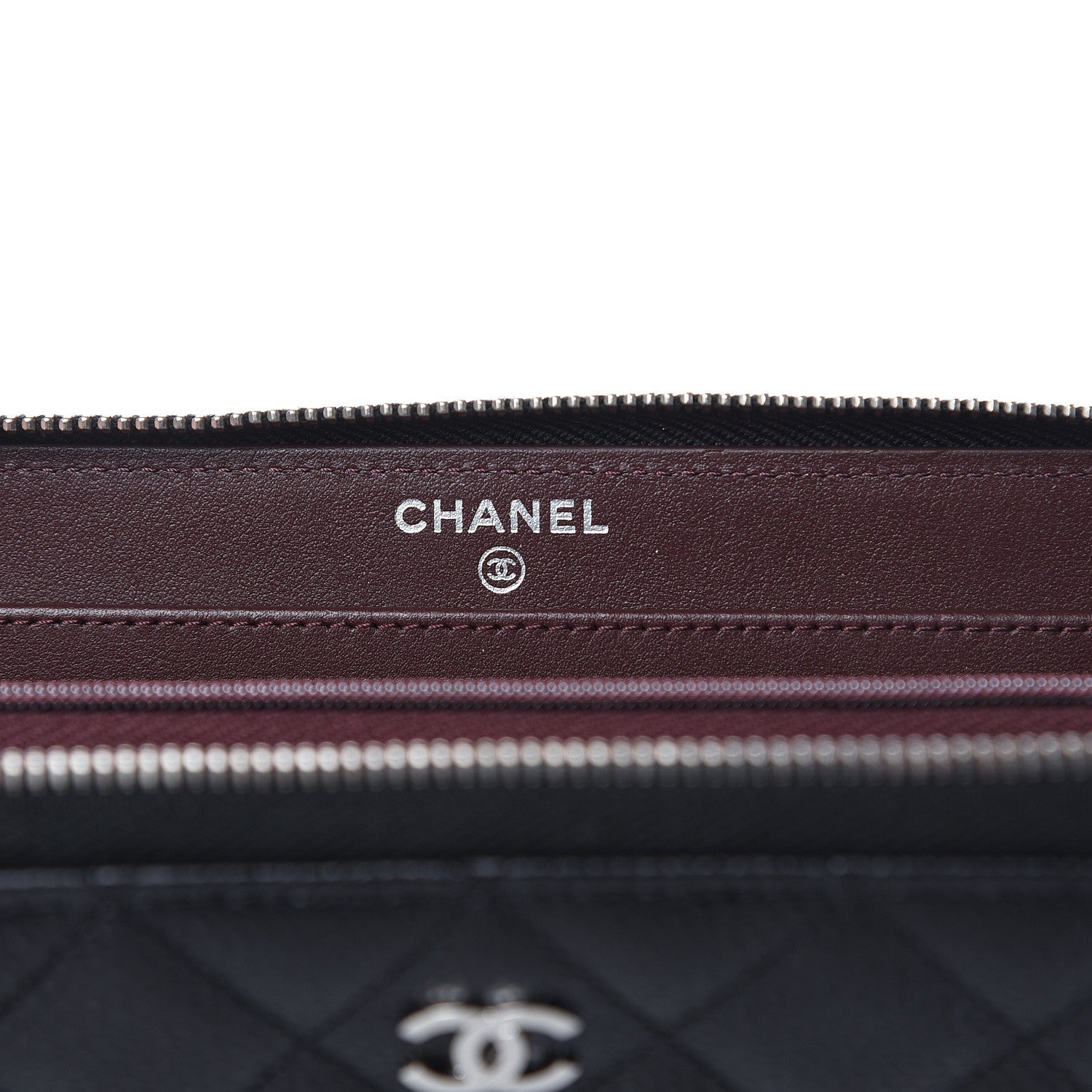 Chanel Caviar Quilted Large Gusset Zip Around Wallet Black 7 of 9