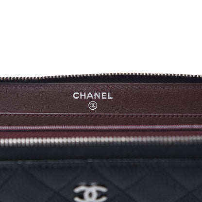 Chanel Caviar Quilted Large Gusset Zip Around Wallet Black 7 of 9