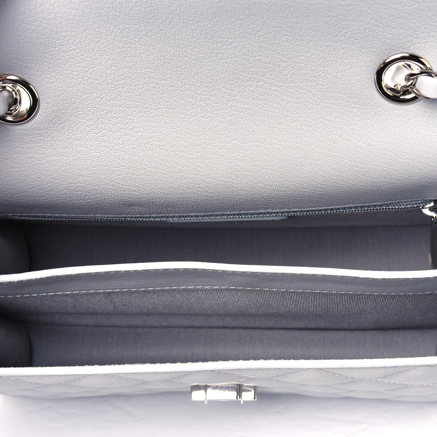 Chanel Lambskin Quilted Small CC Box Flap Grey 4 of 4