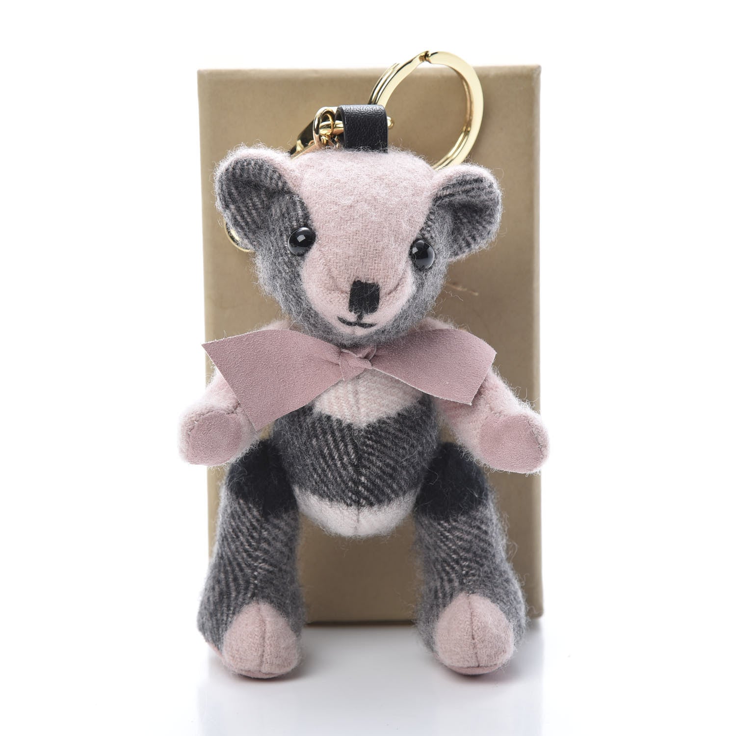 Burberry Cashmere House Check Colours Thomas Bear Bag Charm Ash Rose 4 of 4
