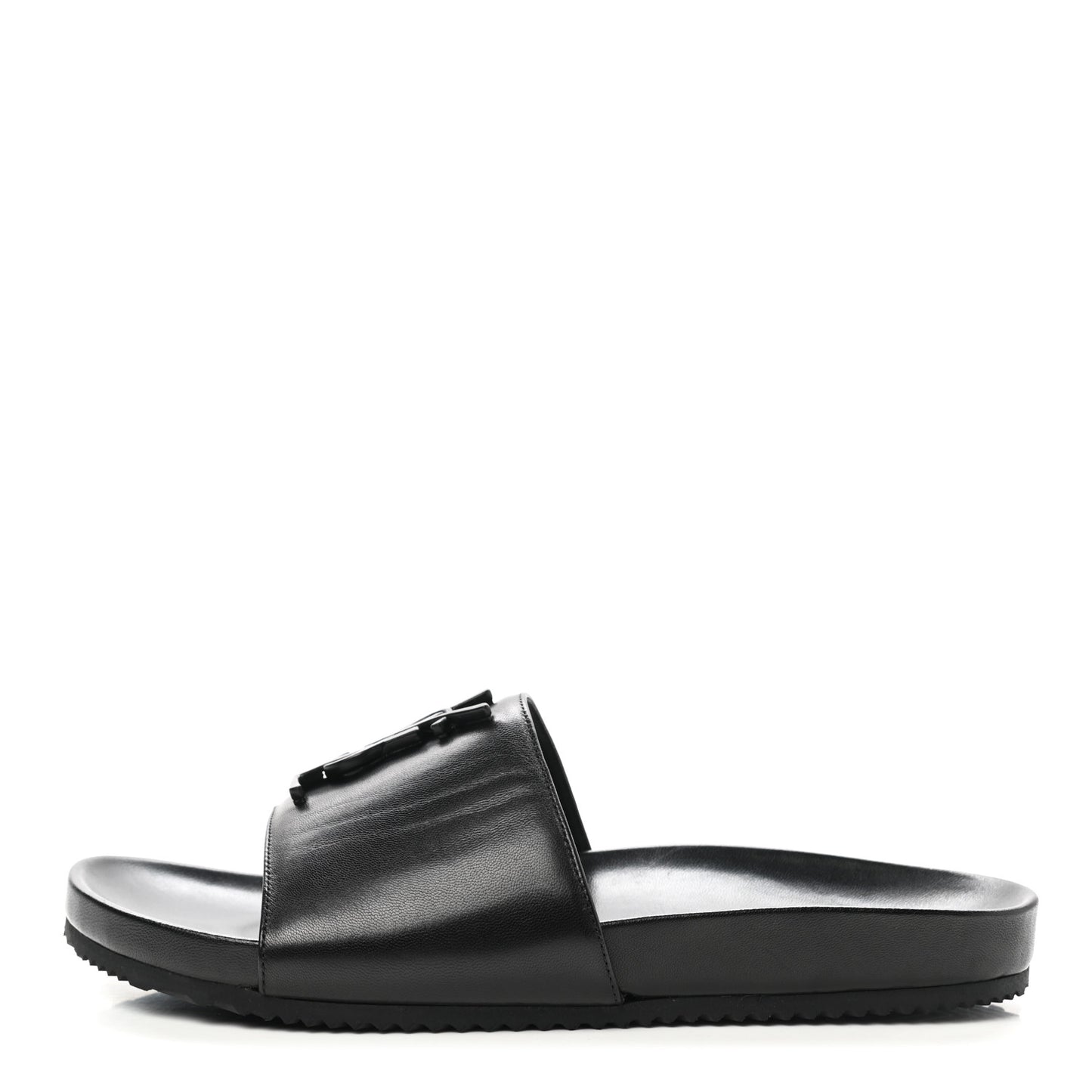 Lambskin Joan Slide Sandals 39.5 Black