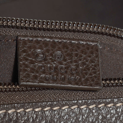 Gucci Crystal Monogram Large Travel Hobo Beige Brown 6 of 9