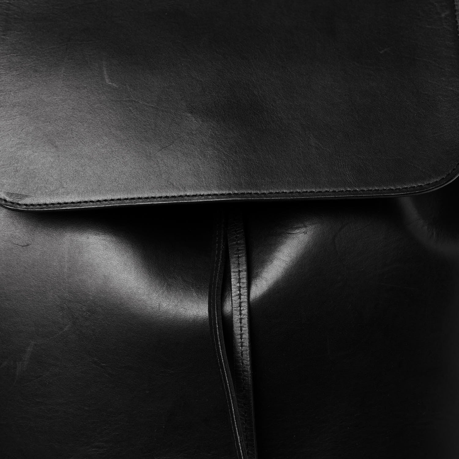 Mansur Gavriel Vegetable Tanned Calfskin Backpack Black Flamma 8 of 14