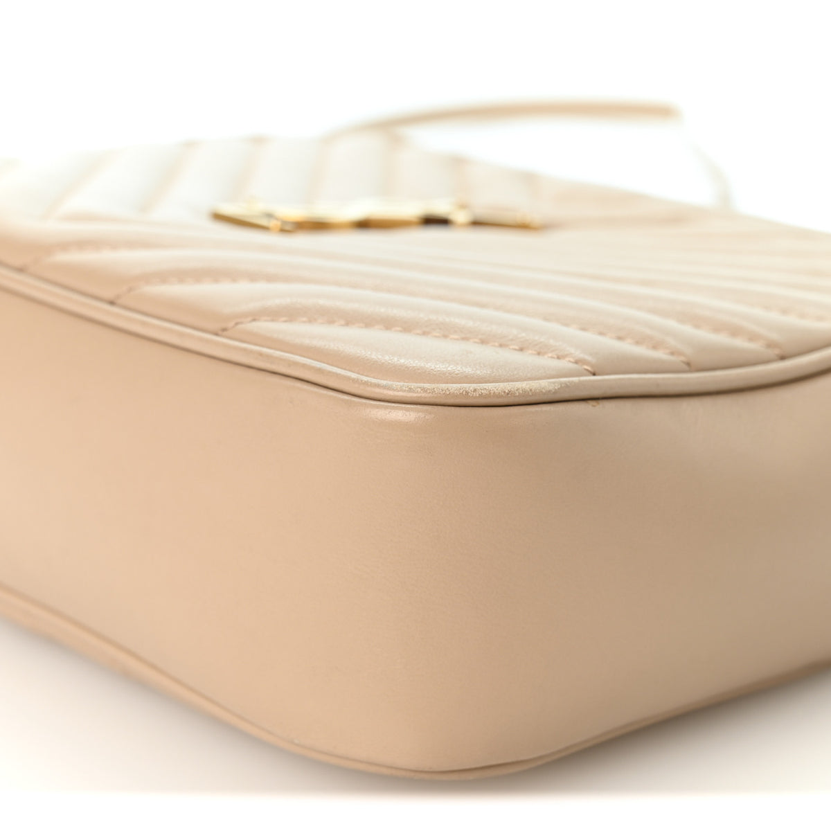 Calfskin Matelasse Monogram Lou Camera Bag Dark Beige