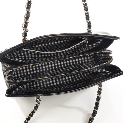 Chanel Vinyl Lipstick Ligne Tote Black 5 of 7
