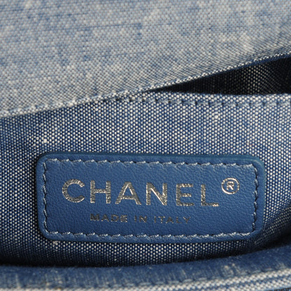 Chanel Denim Quilted Graphic Mini Square Flap Blue 7 of 8