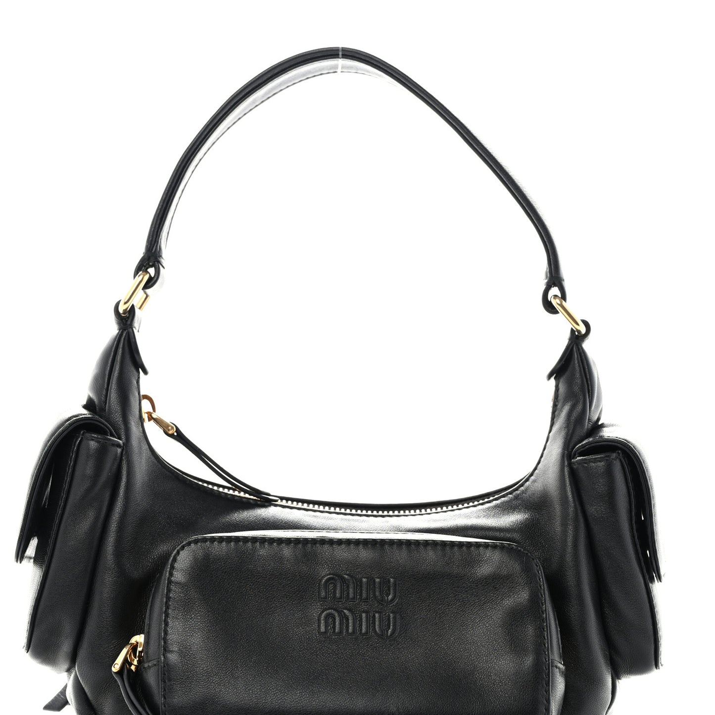 Nappa Multi Pocket Hobo Black