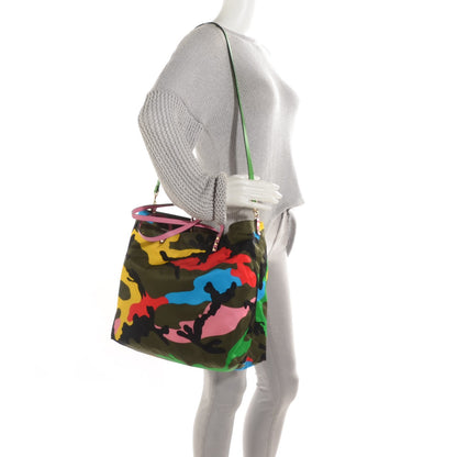 Valentino Garavani Nylon Psychedelic Camo Rockstud Easy Tote Multicolor 2 of 8