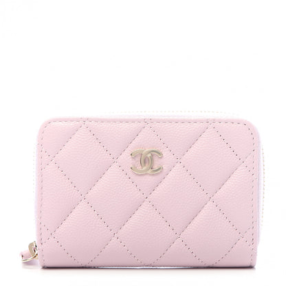 Chanel Caviar Quilted Zip Coin Purse Light Pink 1 of 9