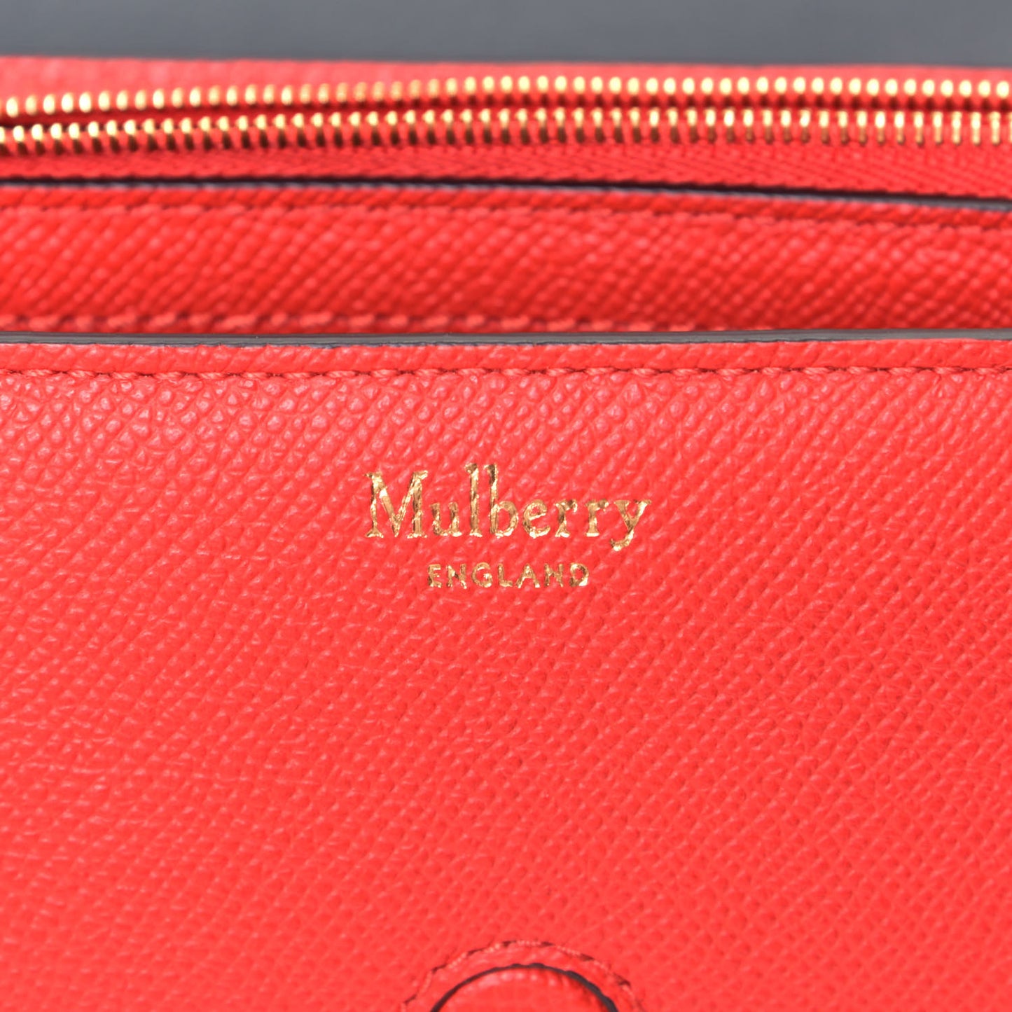 Small Classic Grain Calfskin Belted Bayswater Satchel Lipstick Red