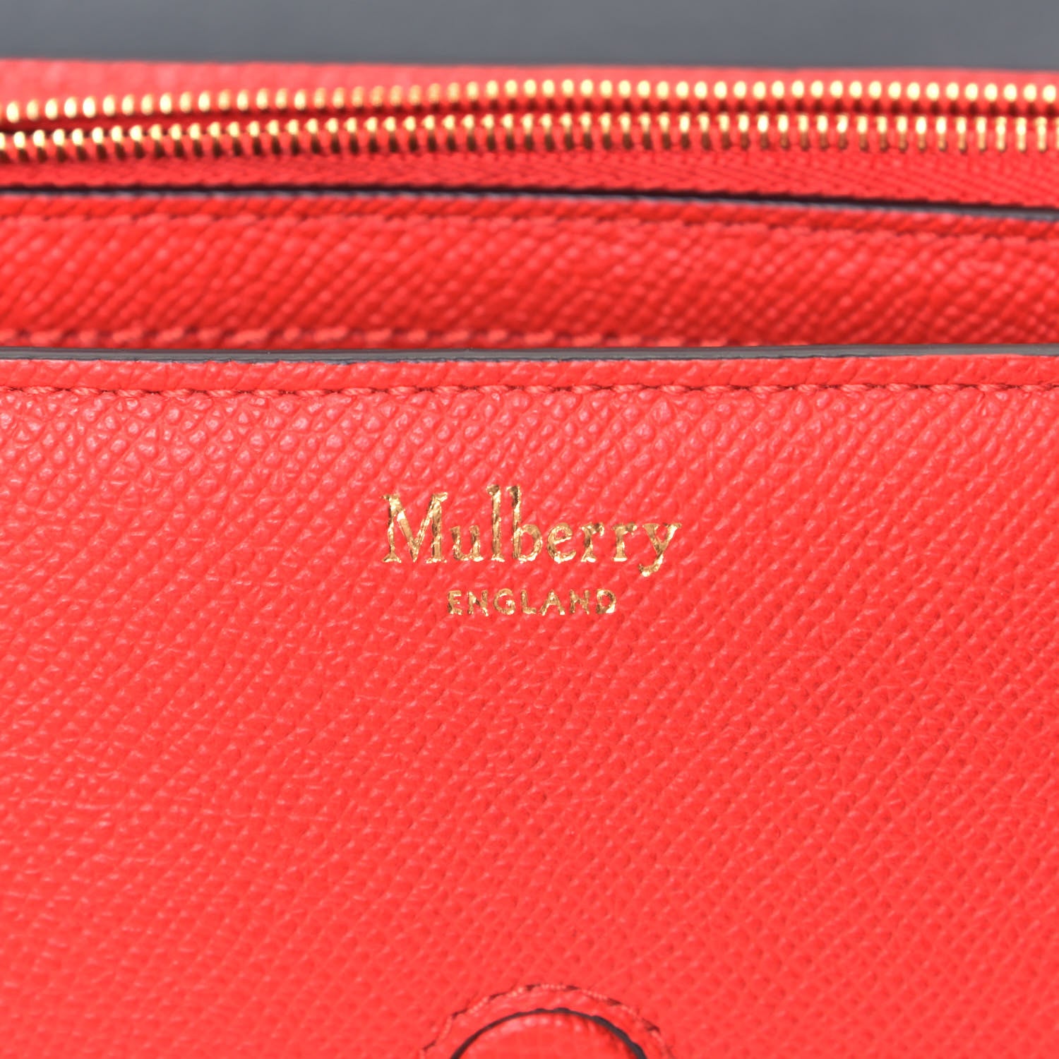 Mulberry Small Classic Grain Calfskin Belted Bayswater Satchel Lipstick Red 5 of 5