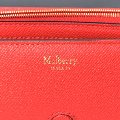 Mulberry Small Classic Grain Calfskin Belted Bayswater Satchel Lipstick Red 5 of 5