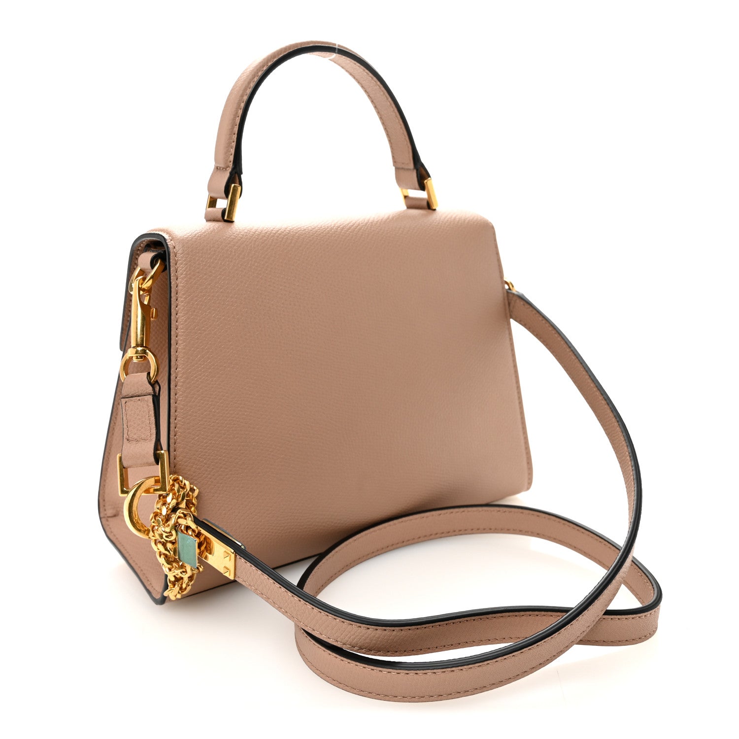 Valentino Garavani Grainy Calfskin Small VSling Top Handle Bag Poudre 3 of 9