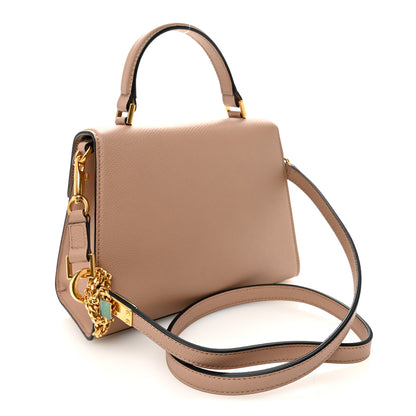 Valentino Garavani Grainy Calfskin Small VSling Top Handle Bag Poudre 3 of 9