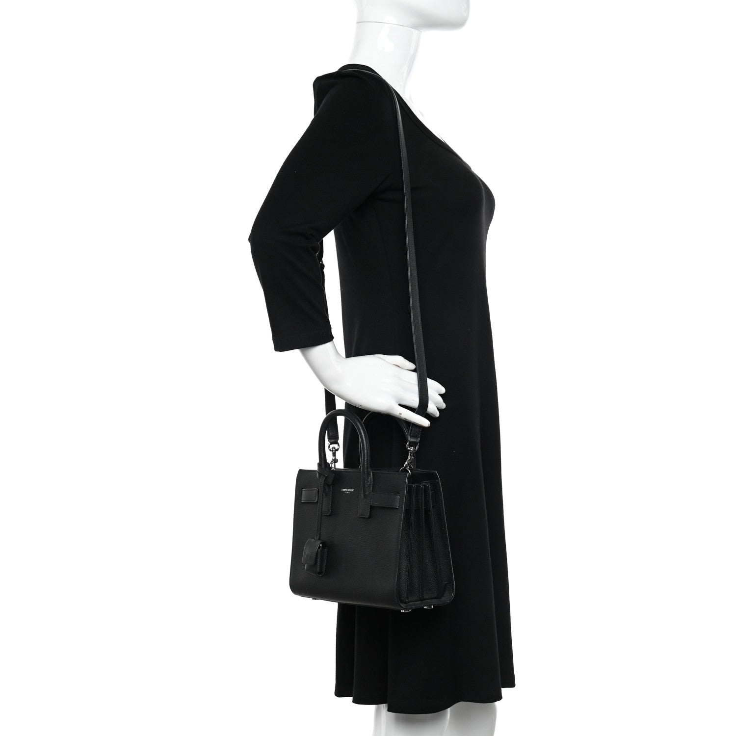Saint Laurent Grain de Poudre Nano Sac De Jour Black 2 of 12
