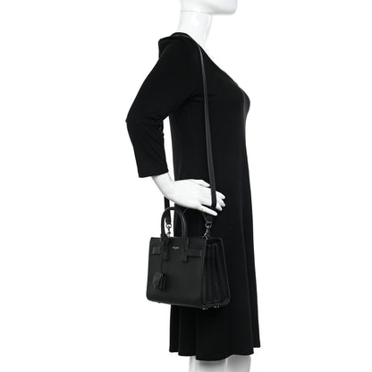 Saint Laurent Grain de Poudre Nano Sac De Jour Black 2 of 12