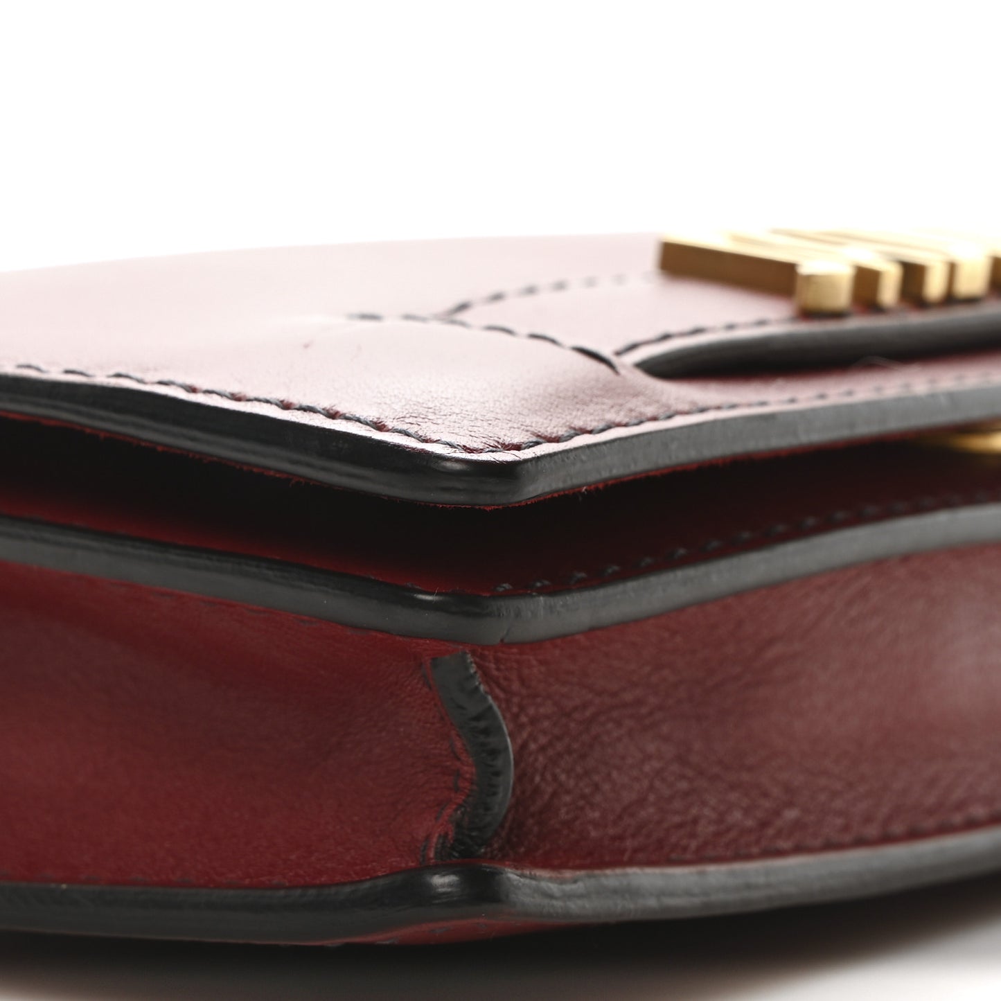 Calfskin J'Adior Wallet on Chain Pouch Red