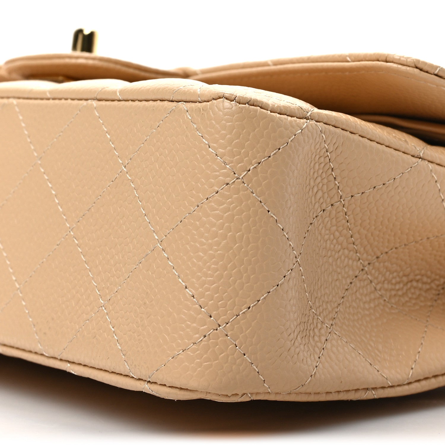 Chanel Caviar Quilted Medium Double Flap Beige 9 of 9