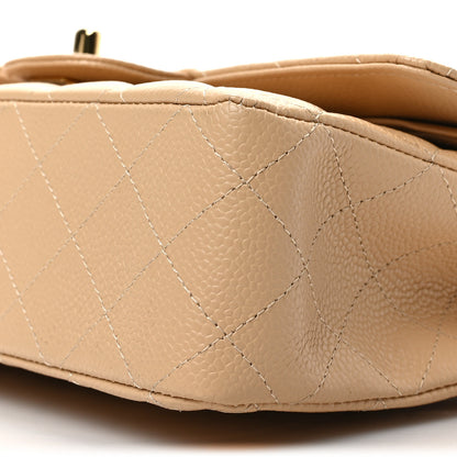 Chanel Caviar Quilted Medium Double Flap Beige 9 of 9