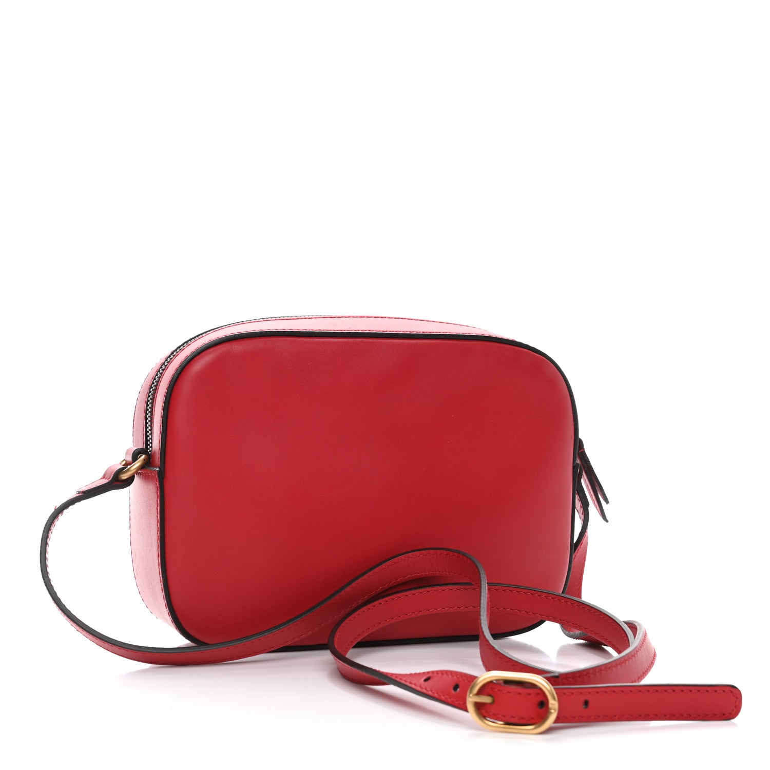 Gucci Calfskin Web Small Webby Bee Shoulder Bag Red 2 of 4