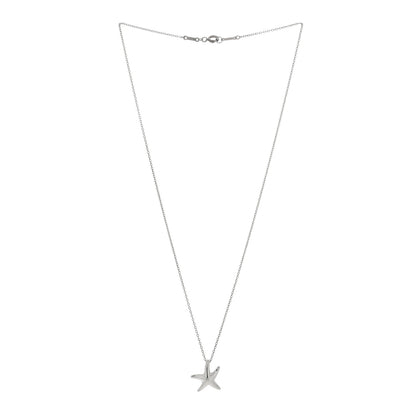 Tiffany Sterling Silver 15mm Elsa Peretti Starfish Pendant Necklace 3 of 4
