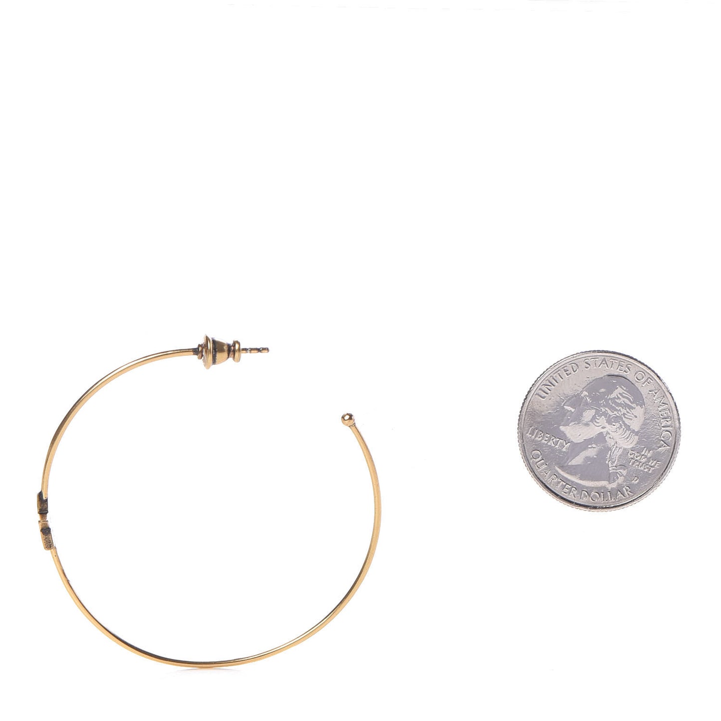 Metal J'Adior Hoop Earrings Aged Gold