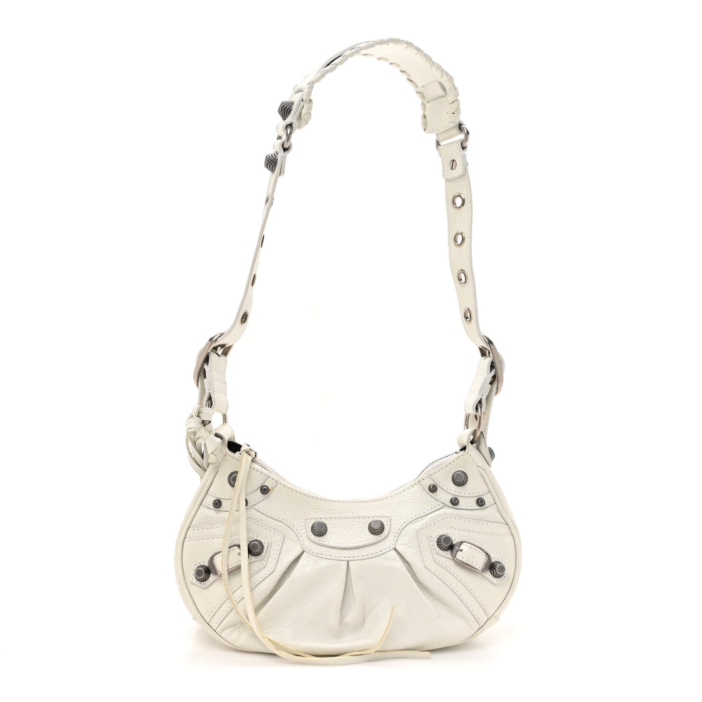 Agneau Arena Le Cagole Shoulder Bag XS Optic White