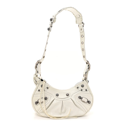 Balenciaga Agneau Arena Le Cagole Shoulder Bag XS Optic White 1 of 17