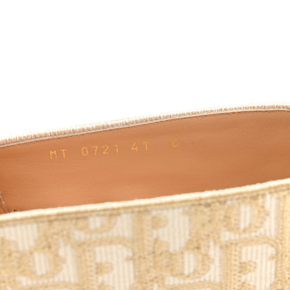 Christian Dior Oblique Embroidered Granville 15mm Espadrilles 41 Cream 8 of 9